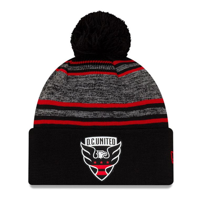 Gorras New Era Beanies Negros - D.C. United Striped Bobble 15687RLCA